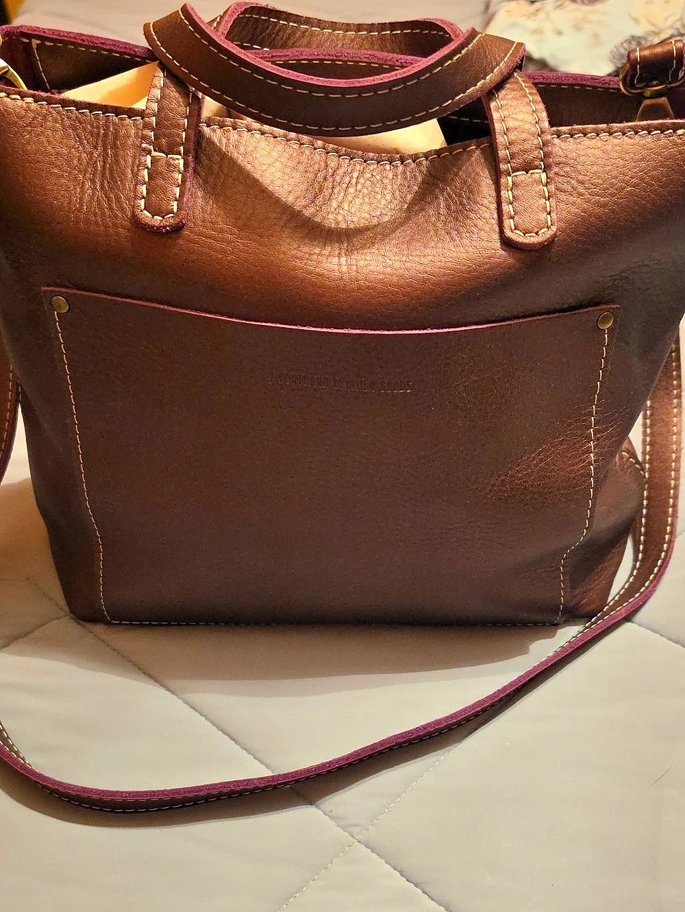 Portland Leather Goods Zipper Medium Crossbody Bag In DISCO- Like New